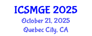 International Conference on Soil Mechanics and Geotechnical Engineering (ICSMGE) October 21, 2025 - Quebec City, Canada