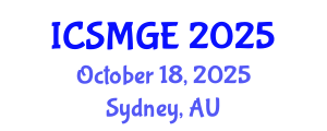 International Conference on Soil Mechanics and Geotechnical Engineering (ICSMGE) October 18, 2025 - Sydney, Australia