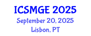 International Conference on Soil Mechanics and Geotechnical Engineering (ICSMGE) September 20, 2025 - Lisbon, Portugal