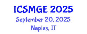 International Conference on Soil Mechanics and Geotechnical Engineering (ICSMGE) September 20, 2025 - Naples, Italy