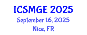 International Conference on Soil Mechanics and Geotechnical Engineering (ICSMGE) September 16, 2025 - Nice, France
