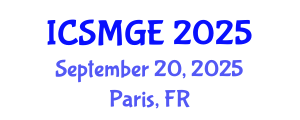 International Conference on Soil Mechanics and Geotechnical Engineering (ICSMGE) September 20, 2025 - Paris, France