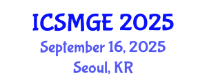 International Conference on Soil Mechanics and Geotechnical Engineering (ICSMGE) September 16, 2025 - Seoul, Republic of Korea