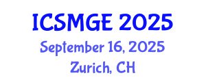 International Conference on Soil Mechanics and Geotechnical Engineering (ICSMGE) September 16, 2025 - Zurich, Switzerland