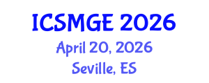 International Conference on Soil Mechanics and Geotechnical Engineering (ICSMGE) April 20, 2026 - Seville, Spain