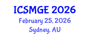 International Conference on Soil Mechanics and Geotechnical Engineering (ICSMGE) February 25, 2026 - Sydney, Australia
