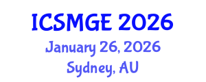 International Conference on Soil Mechanics and Geotechnical Engineering (ICSMGE) January 26, 2026 - Sydney, Australia