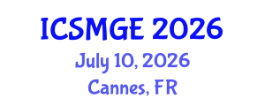 International Conference on Soil Mechanics and Geotechnical Engineering (ICSMGE) July 10, 2026 - Cannes, France