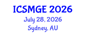 International Conference on Soil Mechanics and Geotechnical Engineering (ICSMGE) July 28, 2026 - Sydney, Australia