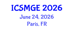 International Conference on Soil Mechanics and Geotechnical Engineering (ICSMGE) June 24, 2026 - Paris, France