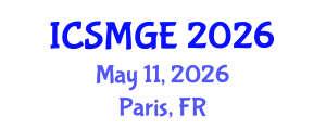 International Conference on Soil Mechanics and Geotechnical Engineering (ICSMGE) May 11, 2026 - Paris, France