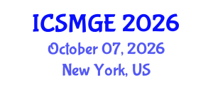 International Conference on Soil Mechanics and Geotechnical Engineering (ICSMGE) October 07, 2026 - New York, United States