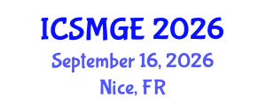 International Conference on Soil Mechanics and Geotechnical Engineering (ICSMGE) September 16, 2026 - Nice, France