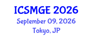 International Conference on Soil Mechanics and Geotechnical Engineering (ICSMGE) September 09, 2026 - Tokyo, Japan