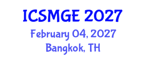 International Conference on Soil Mechanics and Geotechnical Engineering (ICSMGE) February 04, 2027 - Bangkok, Thailand