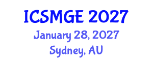 International Conference on Soil Mechanics and Geotechnical Engineering (ICSMGE) January 28, 2027 - Sydney, Australia