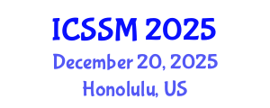 International Conference on Soil Science and Management (ICSSM) December 20, 2025 - Honolulu, United States