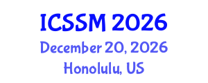 International Conference on Soil Science and Management (ICSSM) December 20, 2026 - Honolulu, United States International Conference on Soil Science and Management (ICSSM) December 20, 2026 - Honolulu, United States
