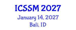 International Conference on Soil Science and Management (ICSSM) January 14, 2027 - Bali, Indonesia International Conference on Soil Science and Management (ICSSM) January 14, 2027 - Bali, Indonesia