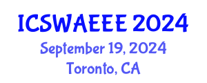 International Conference on Soil, Water, Air, Energy, Ecology and Environment (ICSWAEEE) September 19, 2024 - Toronto, Canada
