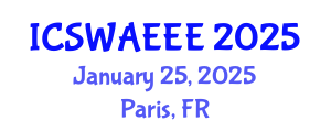 International Conference on Soil, Water, Air, Energy, Ecology and Environment (ICSWAEEE) January 25, 2025 - Paris, France