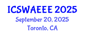 International Conference on Soil, Water, Air, Energy, Ecology and Environment (ICSWAEEE) September 20, 2025 - Toronto, Canada