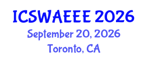 International Conference on Soil, Water, Air, Energy, Ecology and Environment (ICSWAEEE) September 20, 2026 - Toronto, Canada