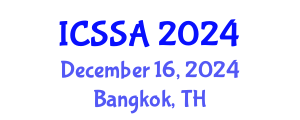 International Conference on Space Science and Astrophysics (ICSSA) December 16, 2024 - Bangkok, Thailand