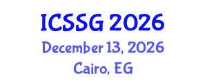 International Conference on Spatial Statistics and Geostatistics (ICSSG) December 13, 2026 - Cairo, Egypt International Conference on Spatial Statistics and Geostatistics (ICSSG) December 13, 2026 - Cairo, Egypt