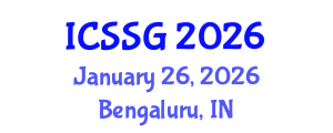 International Conference on Spatial Statistics and Geostatistics (ICSSG) January 26, 2026 - Bengaluru, India International Conference on Spatial Statistics and Geostatistics (ICSSG) January 26, 2026 - Bengaluru, India
