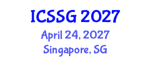 International Conference on Spatial Statistics and Geostatistics (ICSSG) April 24, 2027 - Singapore, Singapore International Conference on Spatial Statistics and Geostatistics (ICSSG) April 24, 2027 - Singapore, Singapore