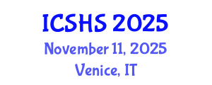 International Conference on Speech and Hearing Sciences (ICSHS) November 11, 2025 - Venice, Italy