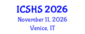 International Conference on Speech and Hearing Sciences (ICSHS) November 11, 2026 - Venice, Italy