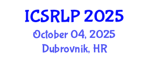 International Conference on Speech Recognition and Language Processing (ICSRLP) October 04, 2025 - Dubrovnik, Croatia