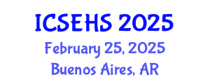 International Conference on Sport, Exercise and Health Sciences (ICSEHS) February 25, 2025 - Buenos Aires, Argentina