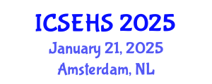International Conference on Sport, Exercise and Health Sciences (ICSEHS) January 21, 2025 - Amsterdam, Netherlands