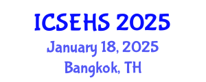 International Conference on Sport, Exercise and Health Sciences (ICSEHS) January 18, 2025 - Bangkok, Thailand