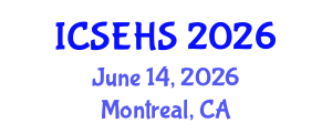 International Conference on Sport, Exercise and Health Sciences (ICSEHS) June 14, 2026 - Montreal, Canada