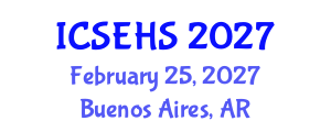 International Conference on Sport, Exercise and Health Sciences (ICSEHS) February 25, 2027 - Buenos Aires, Argentina