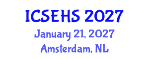 International Conference on Sport, Exercise and Health Sciences (ICSEHS) January 21, 2027 - Amsterdam, Netherlands International Conference on Sport, Exercise and Health Sciences (ICSEHS) January 21, 2027 - Amsterdam, Netherlands