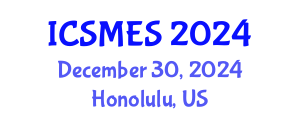 International Conference on Sport Medicine and Exercise Science (ICSMES) December 30, 2024 - Honolulu, United States