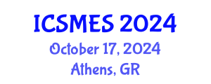 International Conference on Sport Medicine and Exercise Science (ICSMES) October 17, 2024 - Athens, Greece