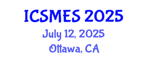 International Conference on Sport Medicine and Exercise Science (ICSMES) July 12, 2025 - Ottawa, Canada