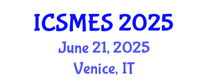 International Conference on Sport Medicine and Exercise Science (ICSMES) June 21, 2025 - Venice, Italy