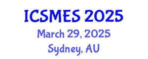 International Conference on Sport Medicine and Exercise Science (ICSMES) March 29, 2025 - Sydney, Australia