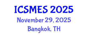 International Conference on Sport Medicine and Exercise Science (ICSMES) November 29, 2025 - Bangkok, Thailand