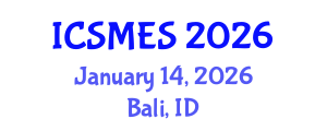 International Conference on Sport Medicine and Exercise Science (ICSMES) January 14, 2026 - Bali, Indonesia
