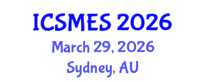 International Conference on Sport Medicine and Exercise Science (ICSMES) March 29, 2026 - Sydney, Australia