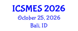 International Conference on Sport Medicine and Exercise Science (ICSMES) October 25, 2026 - Bali, Indonesia