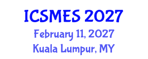International Conference on Sport Medicine and Exercise Science (ICSMES) February 11, 2027 - Kuala Lumpur, Malaysia International Conference on Sport Medicine and Exercise Science (ICSMES) February 11, 2027 - Kuala Lumpur, Malaysia